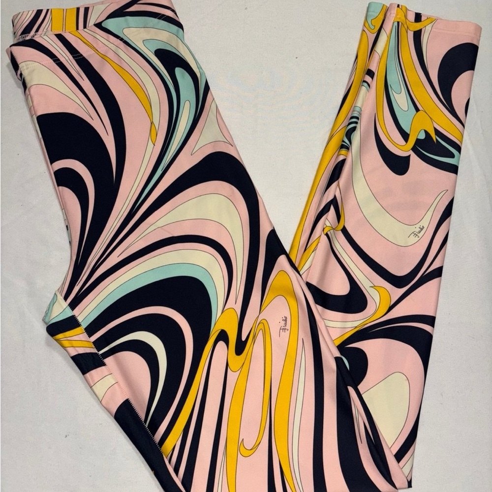 Emilio Pucci Multicolor Swirl Leggings